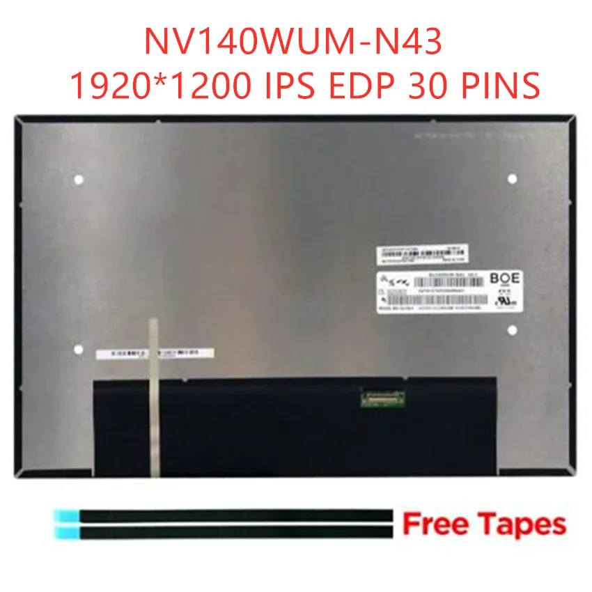 NV140WUM-N43 LCD ũ FRU 5D10V82394 FHD 1920x1080 IPS LED ÷ г Ʈ ü, 14.0 ġ  30 